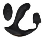 Strapped and Tapped Remote-Control Vibrating Prostate Penis Ring with Heating – Black - Image 3