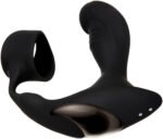 Strapped and Tapped Remote-Control Vibrating Prostate Penis Ring with Heating – Black - Image 6