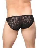 Stretch Lace Wonder Bikini - Large - Black - Image 2
