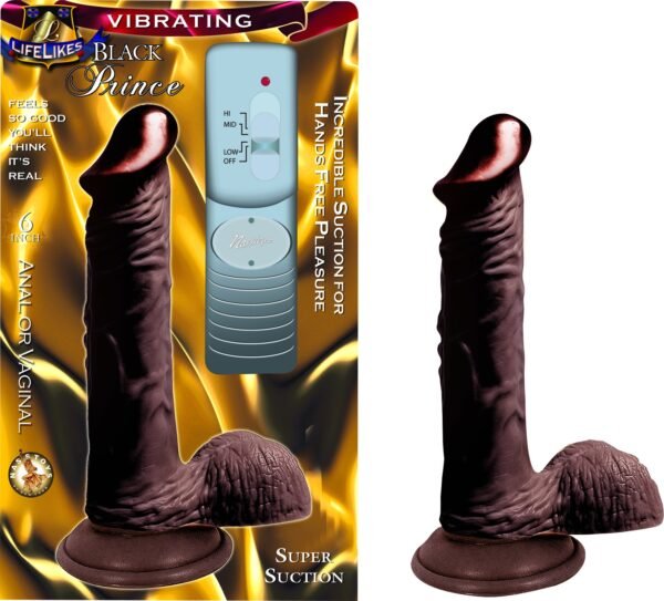 Lifelike Vibrating Black Prince 6''