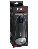 PDX Elite Suck-O-Matic Rechargeable Vibrating Stroker – Black