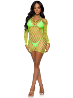 Supreme Fence Net Mini Dress - One Size - Neon Green - Image 3