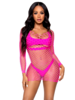 Supreme Fence Net Mini Dress - One Size - Neon Pink - Image 2