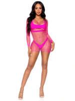 Supreme Fence Net Mini Dress - One Size - Neon Pink - Image 4