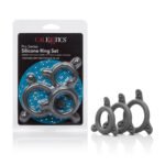 Pro Series Silicone Cock Ring Set – Gray - Image 4