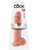 King Cock 11-Inch Dildo with Balls – Flesh - Image 5