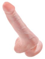 King Cock 6 Inch Cock With Balls - Light - Image 4