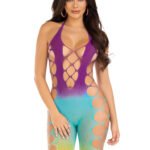 Ombre Footless Bodystocking - One Size - Ocean