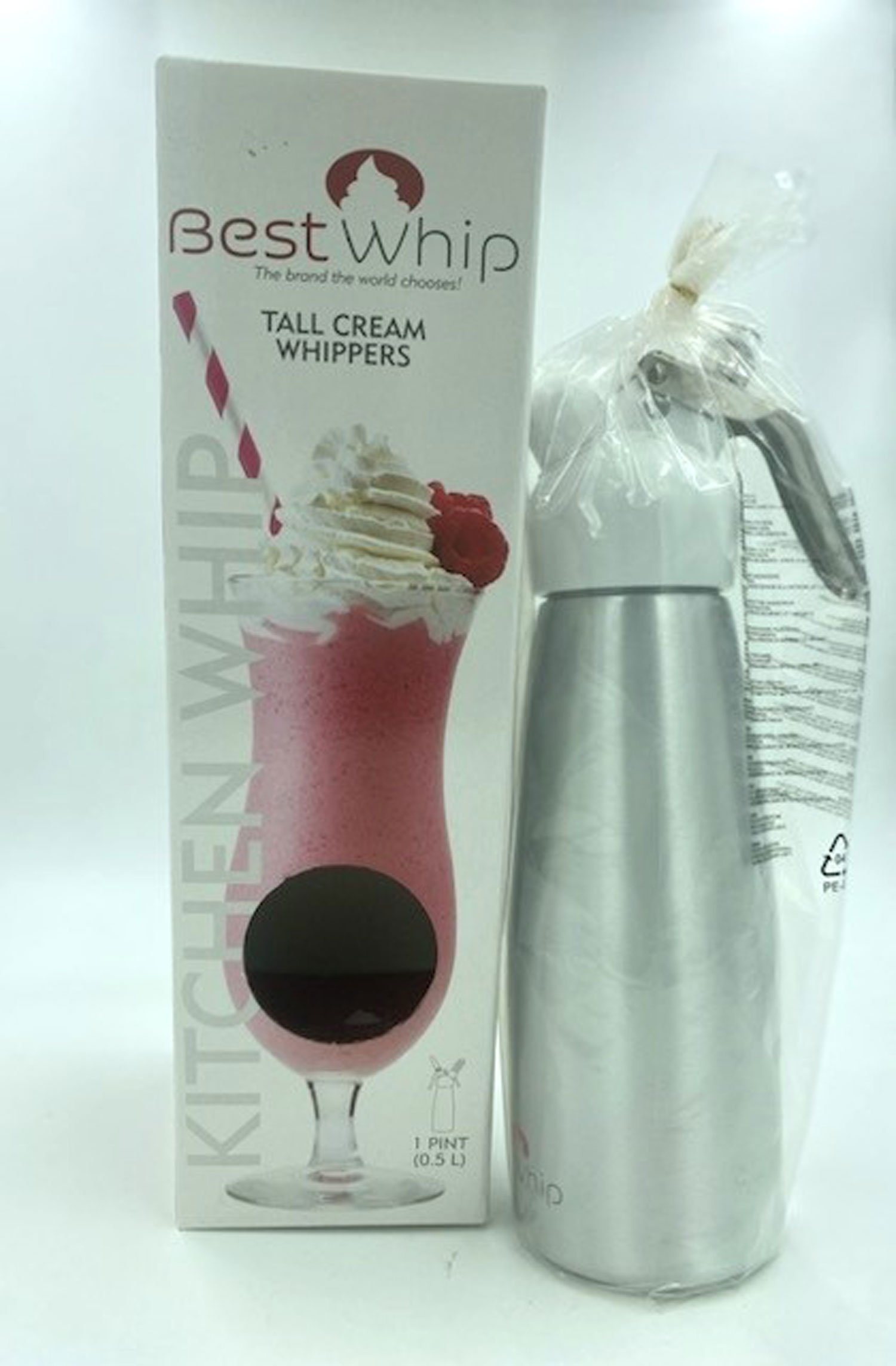tall-cream-whipper-1-pint-silver Tall Cream Whipper 1 Pint - Silver - Image 1