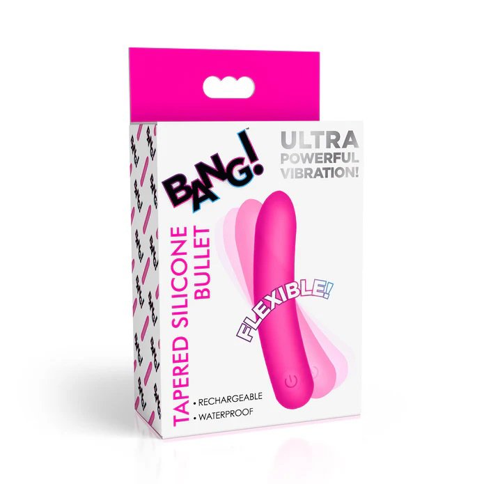 tapered-flexible-silicone-bullet-pink Tapered Flexible Silicone Bullet - Pink - Image 1