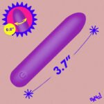 Tapered Flexible Silicone Bullet - Purple - Image 3