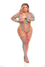 Taste the Rainbow Teddy and Thigh Hi Set - Rainbow - Image 2
