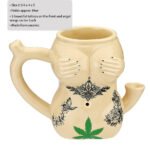 Tattoo Girl Ceramic Novelty Mug with Pipe – 10 oz - Image 6