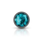 Teal Round Gem Anal Trainer Kit - Gunmetal - Image 4