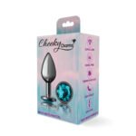 Teal Round Gem Gunmetal Metal Plug - Md - Image 5