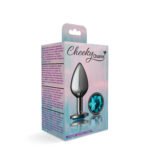 Teal Round Gem Gunmetal Metal Plug - Md - Image 6