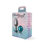 Teal Round Gem Gunmetal Metal Plug - Sm - Image 5