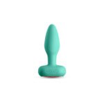 Techno Prism Rechargeable App-Controlled Anal Plug – Teal - Image 2