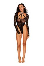 Teddy and Harness Set – Black – One Size - Image 2
