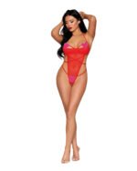 Teddy Dmnd With Pink Hearts- One Size - Red - Image 2
