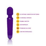 Tempest Wand Massager – Violet, Rechargeable Silicone Vibrator - Image 2