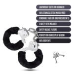 Temptasia Beginner Cuffs Stainless Steel Bondage Restraints – Black - Image 2