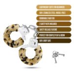 Temptasia Beginner Cuffs Leopard Animal Print Stainless Steel Wrist Cuffs - Image 2