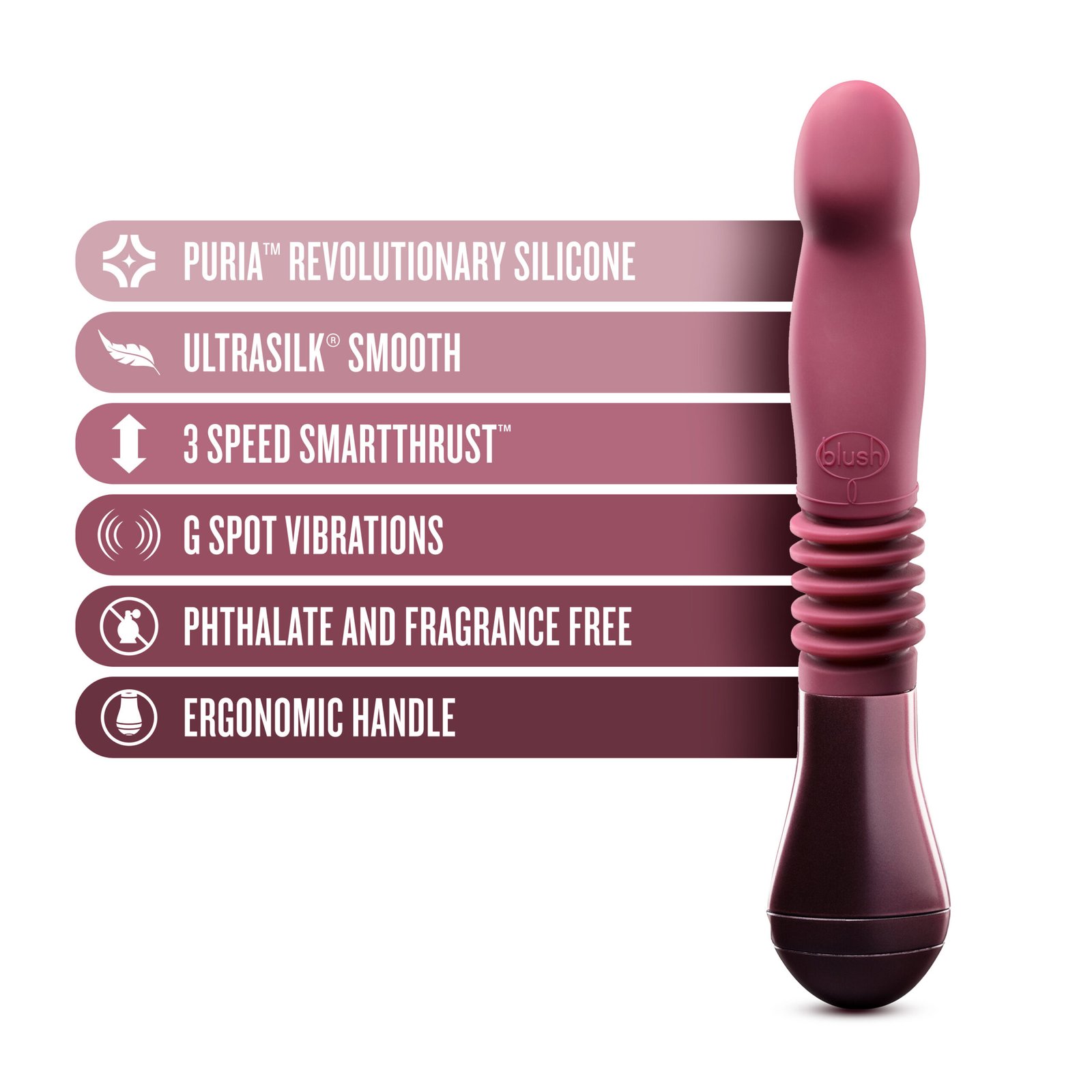temptasia-trixie-thrusting-dildo-wine Temptasia - Trixie - Thrusting Dildo - Wine - Image 1