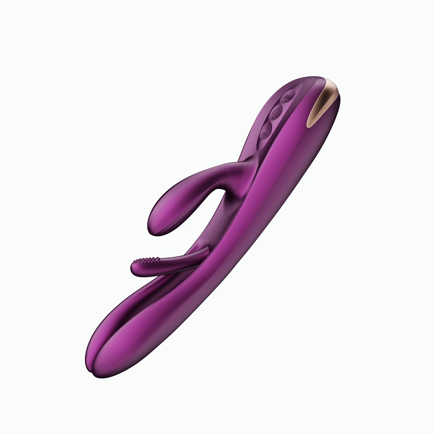 terri-app-controlled-tapping-rabbit-vibrator-purple Terri - App Controlled Tapping Rabbit Vibrator - Purple - Image 1