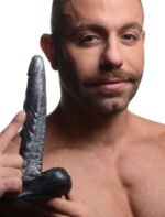 The Gargoyle Rock Hard Silicone Dildo - Silver - Image 3