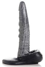The Gargoyle Rock Hard Silicone Dildo - Silver - Image 4