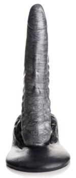 The Gargoyle Rock Hard Silicone Dildo - Silver - Image 5