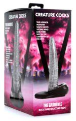 The Gargoyle Rock Hard Silicone Dildo - Silver - Image 8