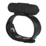 The Macho Collection Snap-on Vibro Cock and Ball Strap - Black - Image 3