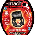 The Macho Stallions Pulsating Erection Keeper - Black