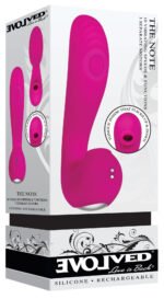 The Note Musical Rechargeable Vibrator with Dual Stimulators – Pink - Image 2