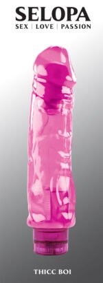 Thicc Boi Pink Vibrator – 9 in, Waterproof, Phthalate-Free TPE - Image 2
