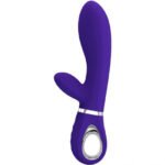 Thomas Super Soft Silicone Rabbit Vibrator – Purple - Image 6