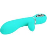Thomas Super Soft Silicone Rabbit Vibrator – Turquoise - Image 2