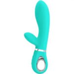 Thomas Super Soft Silicone Rabbit Vibrator – Turquoise - Image 6