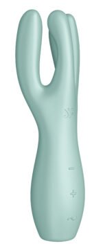 Satisfyer Threesome 3 Rechargeable Vibrator – Mint - Image 2