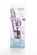 Thrusting Panther Vibrating Vibrator with Rotating Beads – Purple - Image 2