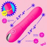 Thrusting Silicone Dildo – Pink, Rechargeable, Waterproof - Image 3