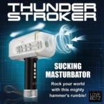 Thunder Stroker Sucking Masturbator – Silver, Rechargeable, Multi-Speed Vibration and Suction - Image 6