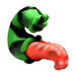 Tongue Lasher Silicone Vibrator - Green - Image 2