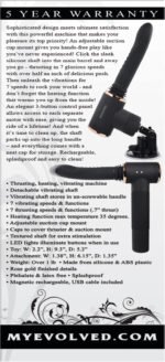 Too Hot to Handle Black Thrusting and Vibrating Machine with Suction Cup Mount - Image 8