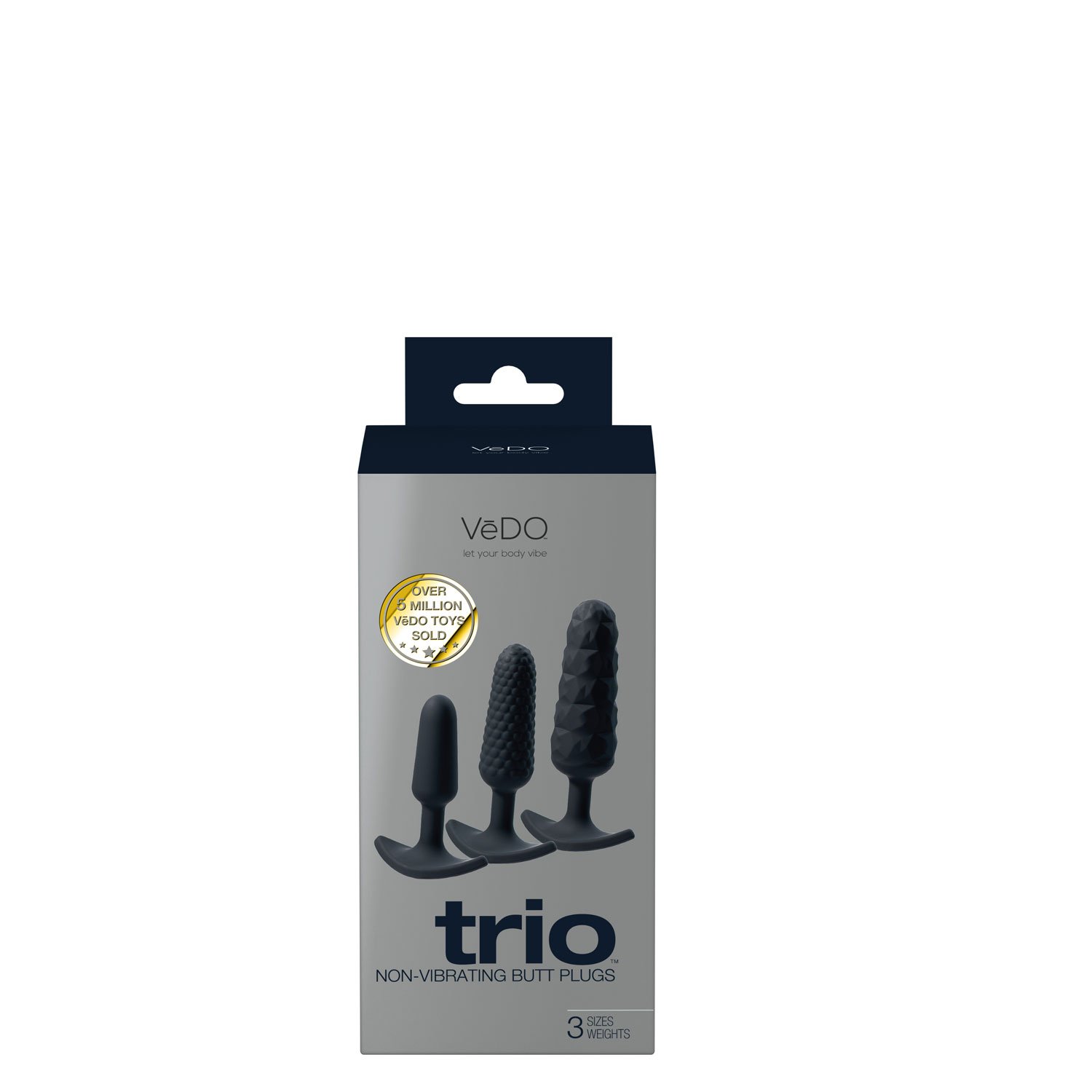 trio-non-vibrating-butt-plug-set-blue Trio Non-Vibrating Butt Plug Set - Blue - Image 1