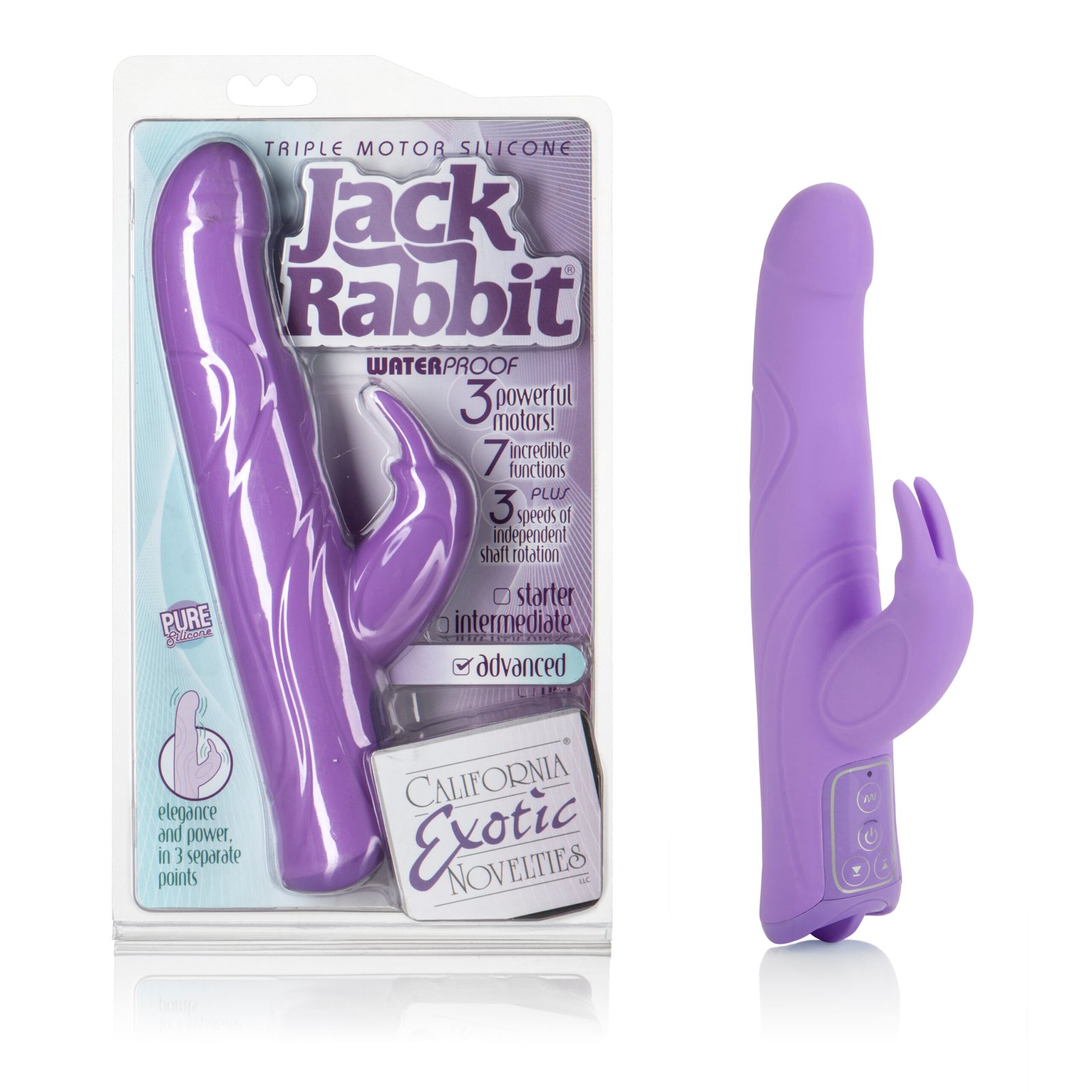 triple-motor-silicone-jack-rabbit-purple Triple Motor Silicone Jack Rabbit - Purple - Image 1