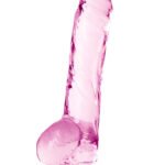 Naturally Yours - 8 Inch Crystalline Dildo - Rose