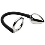 Tug Plus Plug Cock and Ball Ring With Anal Plug - Black - Image 7